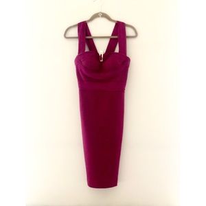Robert Rodriguez Bodycon Berry Midi Dress